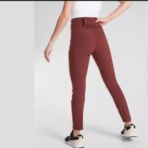 ATHLETA Trekkie Hybrid Crop Tight Cognac Brown NWT